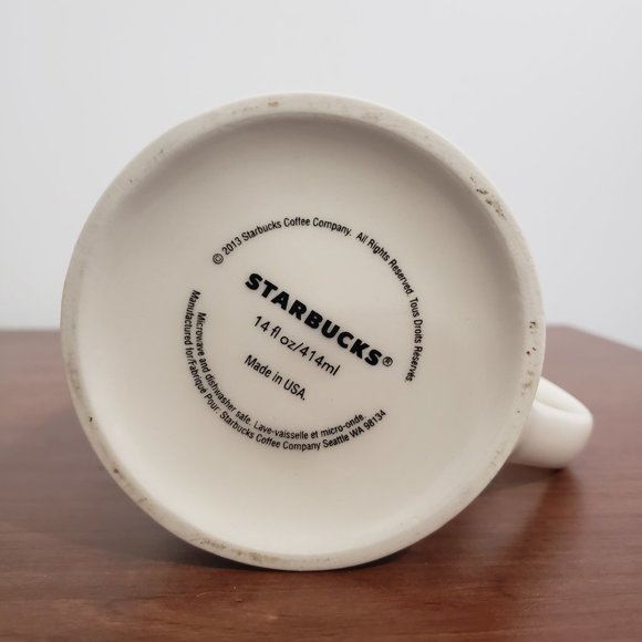 Starbucks Coffee Mug Classic White Minimalistic Design Logo 2013 14oz - Picture 6 of 6